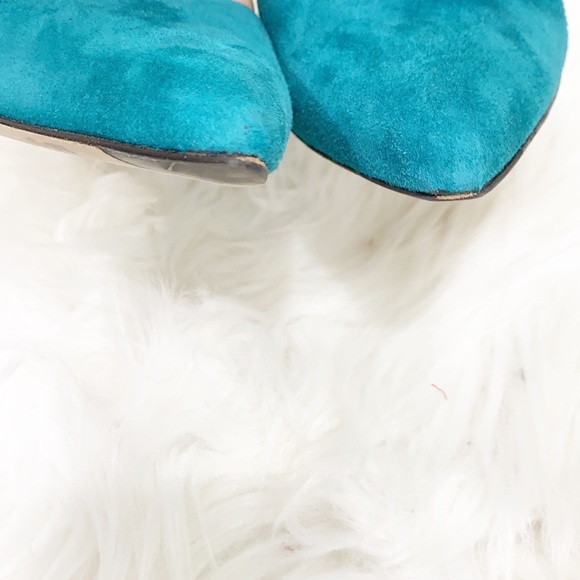 J. Crew Elsie Suede Heels in Hedgerow Green sz 8.5 - Picture 5 of 15